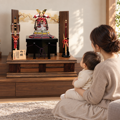 1/4奉納鎧 ｜五月人形｜ 大山祇神社 源義経模写｜銅丸鎧｜加藤鞆美｜おしゃれ 兜鎧飾り 端午の節句飾り こどもの日 5月人形 人気