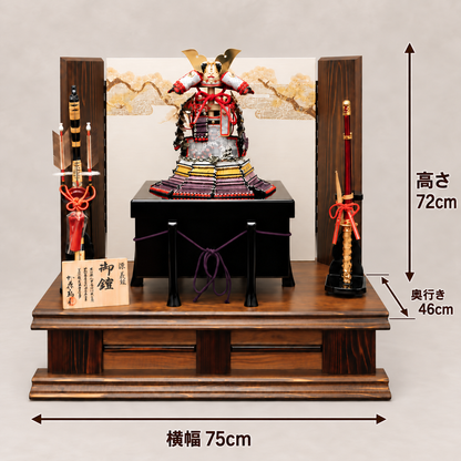 1/4奉納鎧 ｜五月人形｜ 大山祇神社 源義経模写｜銅丸鎧｜加藤鞆美｜おしゃれ 兜鎧飾り 端午の節句飾り こどもの日 5月人形 人気